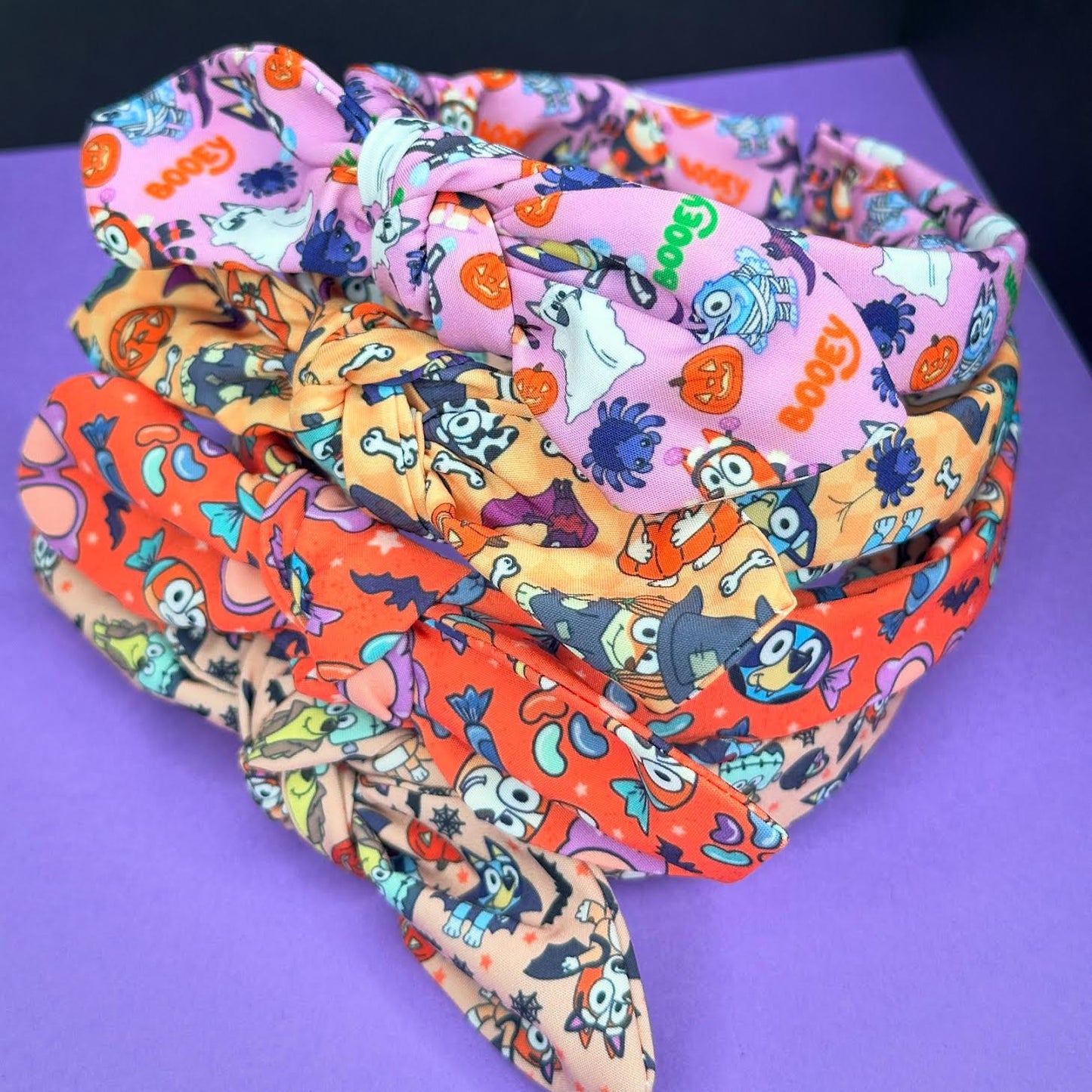 A Booey Halloween - Top Knot Bow Headband